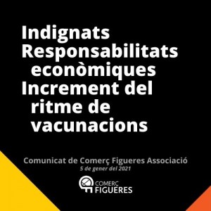 Indignats per les noves mesures restrictives, demanem responsabilitats econòmiques i increment del ritme de les vacunacions